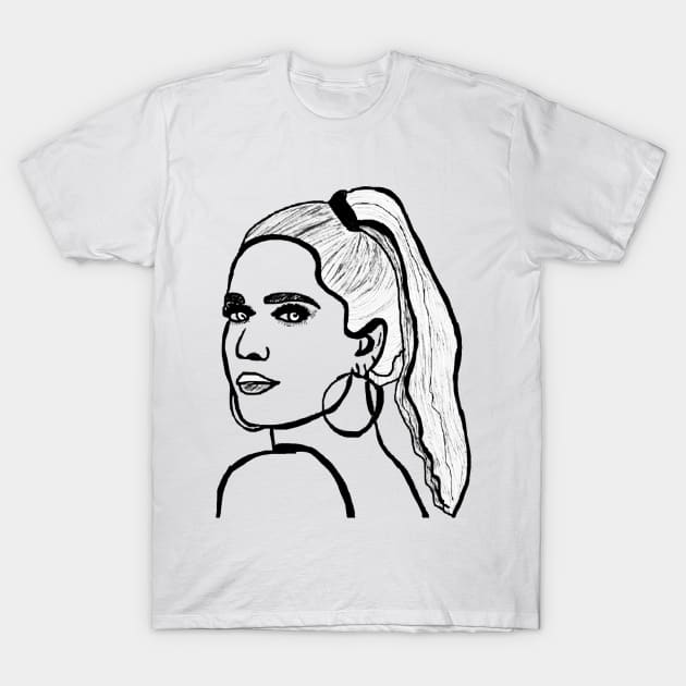 Bad at Love - a pop sketch of Halsey T-Shirt by xxtinastudio